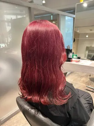 ミディアム カラー 宮原 佳苗のヘアスタイル