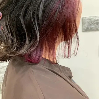 ミディアム カラー 薄田 珠美のヘアスタイル