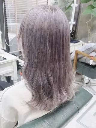 セミロング カラー ヘアアレンジ Days 透明感カラーのヘアスタイル