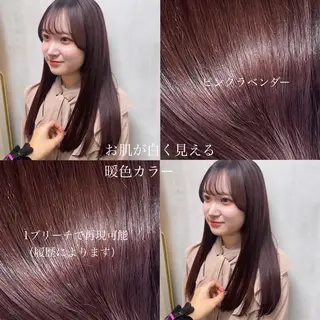 ロング 🧸顔周りカット /透明感🎀のヘアスタイル