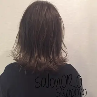 ミディアム カラー 池田 真由美のヘアスタイル