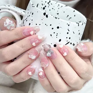 ネイル 長いだし/スカルプ/ パラシェルN.oneのネイルデザイン
