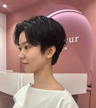 ショート パーマ ボブ 西宮北口/みなみのヘアスタイル