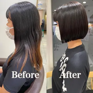 ショート カラー パーマ 寺内 紳悟のヘアスタイル