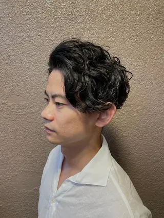 ショート パーマ メンズ 吉ヶ別符 亮祐のヘアスタイル