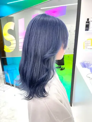 ミディアム カラー 🤍💕ブリーチカラ ーAyaka💕🤍のヘアスタイル