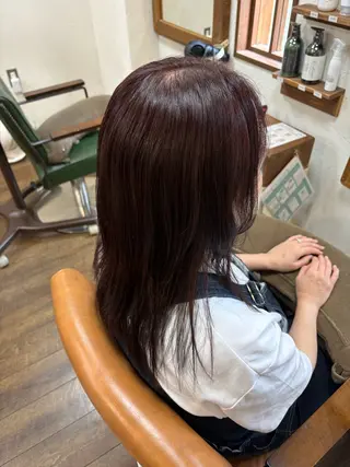 セミロング カラー 元山 透明感艶カラー 🌻レイヤーカットのヘアスタイル