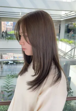 セミロング 園田 渉 ◤SHIKIO◢のヘアスタイル