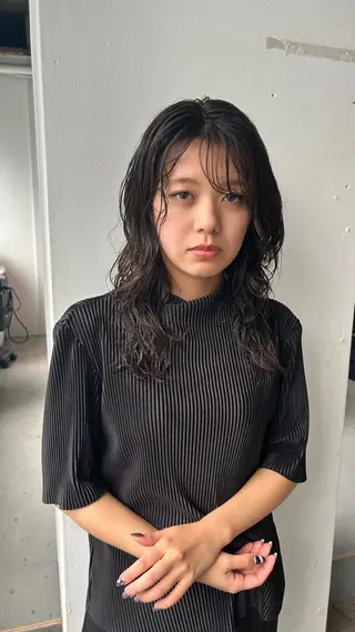 セミロング 谷口 萌瑛のヘアスタイル