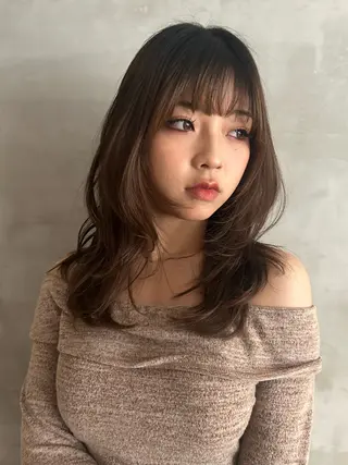 セミロング デザイン/アレンジ ❤︎イシイレイのヘアスタイル