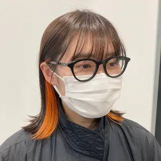 ミディアム カラー ♦︎レイヤー/ボブ/ ショート/明梨♦︎のヘアスタイル