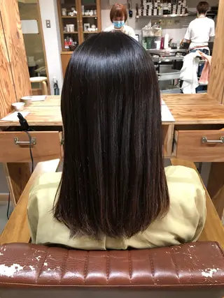セミロング カラー パーマ ヘアアレンジ 暖色ボブ 🍊rikakoのヘアスタイル