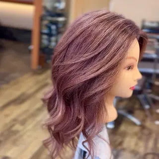 セミロング カラー 小川 修平のヘアスタイル