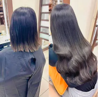 ショート 暖色カラー❤️横浜 エクステらん🦖のヘアスタイル