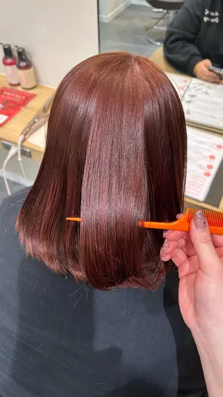 カラー 透明感カラー/縮毛/ chino🍀のヘアスタイル