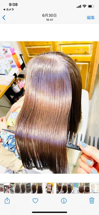 ミディアム 山木 裕子のヘアスタイル