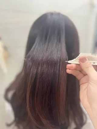 セミロング カラー 田口 夏鈴のヘアスタイル