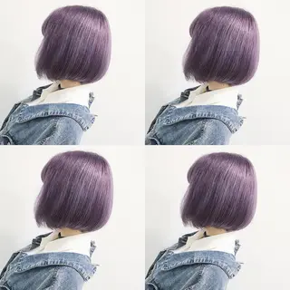 ショート カラー ヘアアレンジ TAKUMAブリーチ /切りっぱなし🪽のヘアスタイル