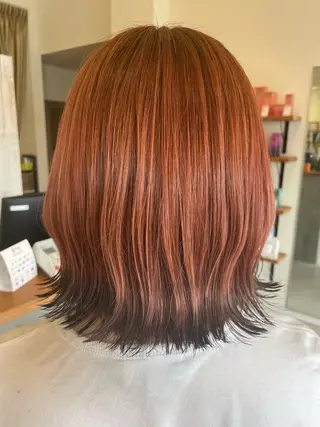 ミディアム 康本 瑞季のヘアスタイル