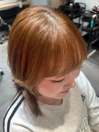 パーマ 暖色カラー 奥村陽花のヘアスタイル