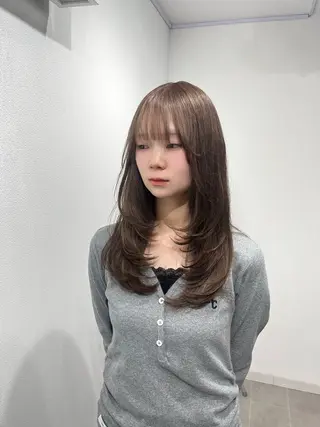 セミロング カラー 韓国ヘア🇰🇷 RYOTAのヘアスタイル
