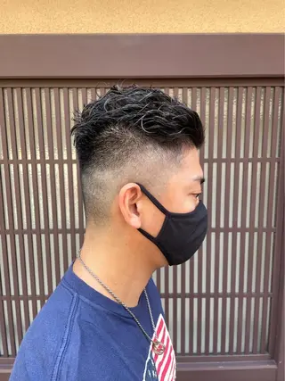 ショート パーマ メンズ 吉ヶ別符 亮祐のヘアスタイル
