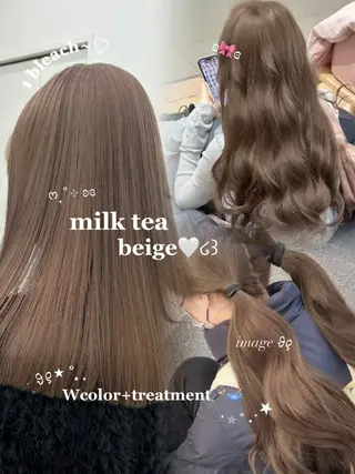 カラー 透明感ベージュ🎀 Anju/渋谷🎀のヘアスタイル