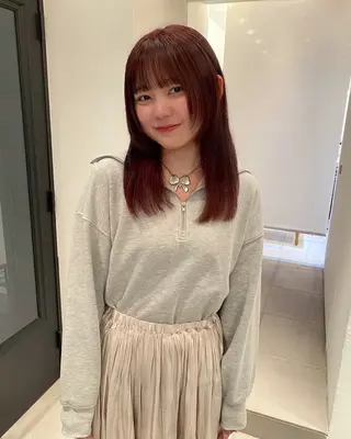 セミロング カラー riria/ボブ /ショート/レイヤーのヘアスタイル