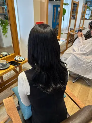 ロング カラー RINNO🌷透明感 カラー/縮毛矯正のヘアスタイル