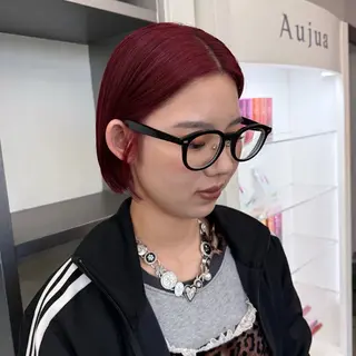 ショート カラー 🍒暖色✖️レイヤー ／Haruna🍒のヘアスタイル