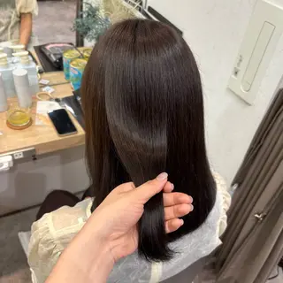 カラー 艶感カラー/オリーブ アレンジ：♡のヘアスタイル