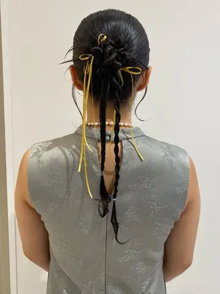 ロング カラー ベージュ/アレンジ /横浜/杉本千夏のヘアスタイル