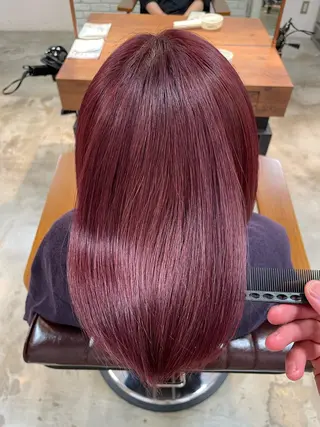 ミディアム 美髪矯正・ブリーチ 矯正🫧秋元ゆたかのヘアスタイル