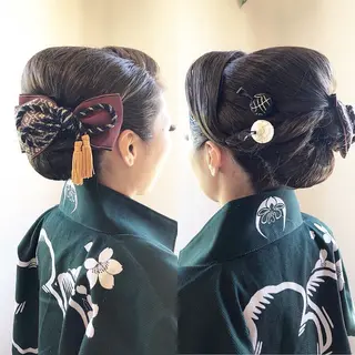 ヘアアレンジ ツノガイ エリのヘアスタイル