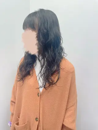 ロング パーマ ルプラボウ/ 聖花/透明感カラーのヘアスタイル