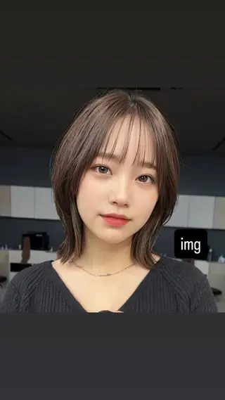 ミディアム 鷹尾 汐音のヘアスタイル