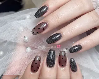 ネイル shine 🎀 長さだし&デザインのネイルデザイン