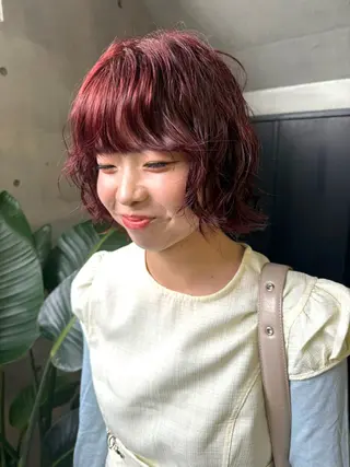 ショート レイヤーカット\ウル フ　chinatsuのヘアスタイル