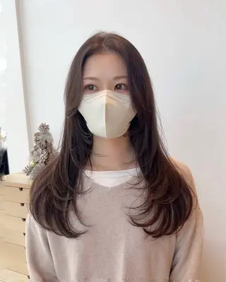 セミロング 前田 流星のヘアスタイル
