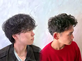 パーマ メンズ 本厚木パーマ&ブリー チ特化メンズショートのヘアスタイル