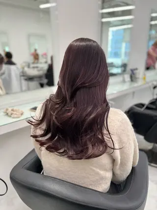 セミロング カラー ブリーチ無し透明感 🕊AZUSAのヘアスタイル