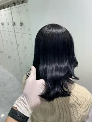 ミディアム カラー パーマ ヘアアレンジ ネイル マツエク・マツパ 韓国風ベージュ🤎 赤みなし🌿横浜🤎のヘアスタイル