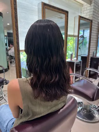 ミディアム 大人可愛い♡コテ巻き パーマ🌼杉田 萌恵のヘアスタイル