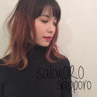 セミロング カラー 池田 真由美のヘアスタイル