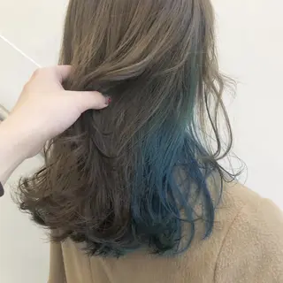 セミロング カラー 中司 莉菜のヘアスタイル