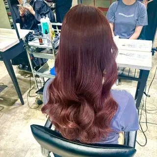 ロング カラー うる艶カラー /縮毛矯正✨レオンのヘアスタイル