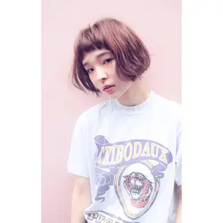 ショート カラー パーマ 内藤 達也のヘアスタイル