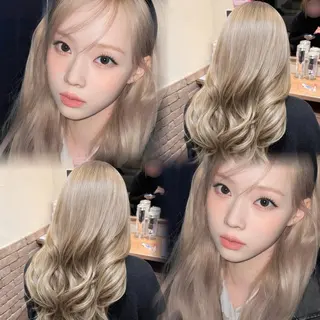 ロング hair make　chou-chou所属・🩶ベージュ🩶/ カラー/RIOのヘアスタイル