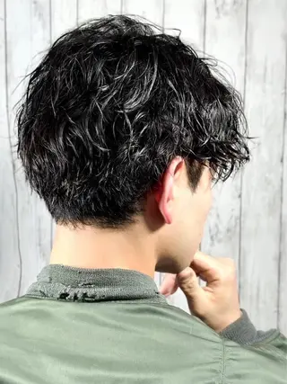 ミディアム パーマ ヘアアレンジ メンズ ⚡️メンズ特化⚡️ 倉林 隼大のヘアスタイル