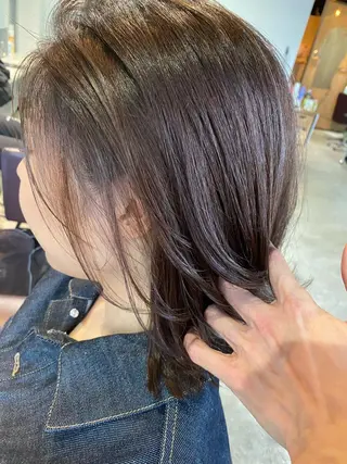 ミディアム カラー 低ダメージパーマ ケアパーマ/武田明大のヘアスタイル